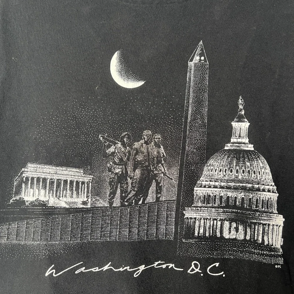 Delta Black Washington DC White House Graphic Short Sleeve T-Shirt Medium - Picture 3 of 7